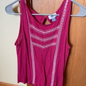 Pink casual dress tank top